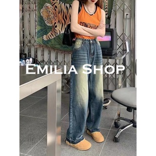 EMILIA SHOP กางเกงขายาว กางเกงเอวสูง กางเกงขายาวผู้หญิงสไตล์เกาหลี  2022 ใหม่ ES220232
