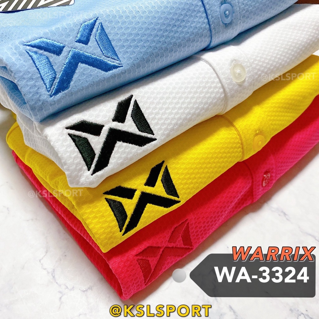 ภาพสินค้าWarrix เสื้อโปโลวาริกซ์ แขนสั้น ผ้าไมโครโพลีเอสเตอร์ รหัส WA-3324 กรมท่า/เขียว/เทา/เหลือง/ฟ้า/ม่วง วอริกซ์ แท้ 100% จากร้าน ksl_sport บน Shopee ภาพที่ 2