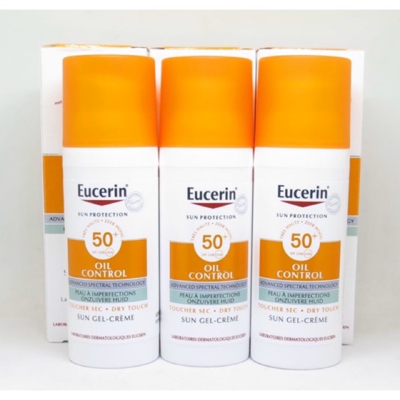 เก็บเงินปลายทางได้-eucerin-sun-gel-creme-oil-control-dry-touch-spf-50-50ml-กันแดดสำหรับผิวมัน-oil-control