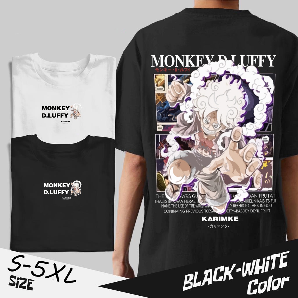 เสื้อยืด-ลายการ์ตูนอนิเมะ-one-piece-monkey-d-luffy-nika-gear-5-fifth-v4