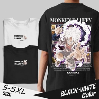 เสื้อยืด ลายการ์ตูนอนิเมะ One Piece MONKEY D LUFFY NIKA GEAR 5 FIFTH V4