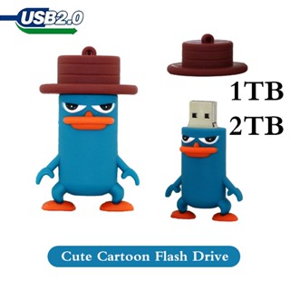 แฟลชไดรฟ์ USB 2.0 2TB 1TB ความเร็วสูง ลายการ์ตูนเป็ด