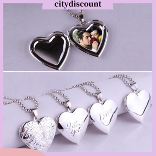 &lt;Citydiscount&gt; สร้อยคอ จี้ล็อกเก็ต รูปหัวใจ เปิดได้ สําหรับวันครบรอบ