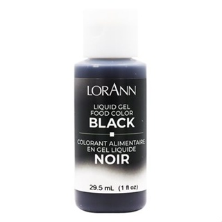 สีเจลสำหรับเบเกอรี่ LORANN สีดำ Black Gel Coloring 1oz. (06-7567-03)