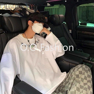 O.O fashion  O.O Fashion เสื้อยืด oversize 2022 เสื้อยืดผู้ชาย High quality Stylish สวย Korean Style EF22080118 -Dark Gray-3XL 37Z230910