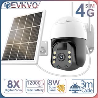 ภาพหน้าปกสินค้าEvkvo กล้องวงจรปิดไร้สาย พลังงานแสงอาทิตย์ 5MP 4G ซิมการ์ด CCTV 8 x ZOOM PTZ กันน้ํา พลังงานต่ํา PIR WIFI IP 20M มองเห็นกลางคืน กล้องวงจรปิดรักษาความปลอดภัย ที่เกี่ยวข้อง