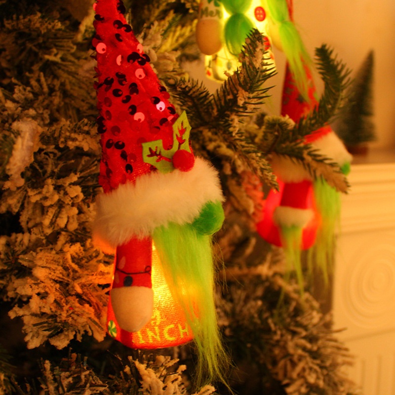 ตุ๊กตามนุษย์แคระ-ซานตาคลอส-มีไฟ-led-สําหรับแขวนตกแต่งต้นคริสต์มาส-วันขอบคุณพระเจ้า