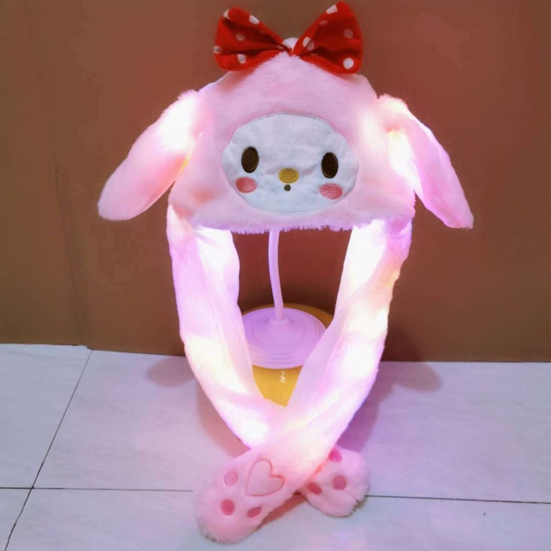 หมวกเพนกวิน-พร้อมหูขยับได้-มีไฟ-led-รูปสัตว์-เรืองแสง-สําหรับเด็ก