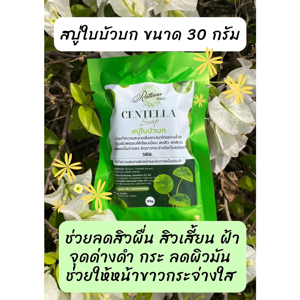 ส่งฟรี-set-แป้งพัฟ-star-rise-สบู่ใบบัวบก-ขนาด-30-กรัม-แถมถุงตีฟอง