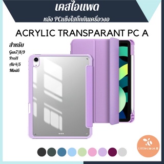 สินค้า เคสสำหรับไอแพด Air4  หลังPcใสแข็งกันงอ  ที่ใส่ปากกาด้านขวาพร้อมชาร์จ For iPad Air 5/ Pro11 /Gen9/Mini6 🇹🇭พร้อมส่ง🇹🇭