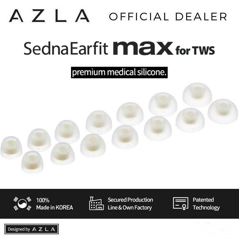 azla-sednaearfit-max-ปลายหูฟังซิลิโคน-เกรดการแพทย์-สําหรับหูฟังไร้สาย-true-2-คู่-2022