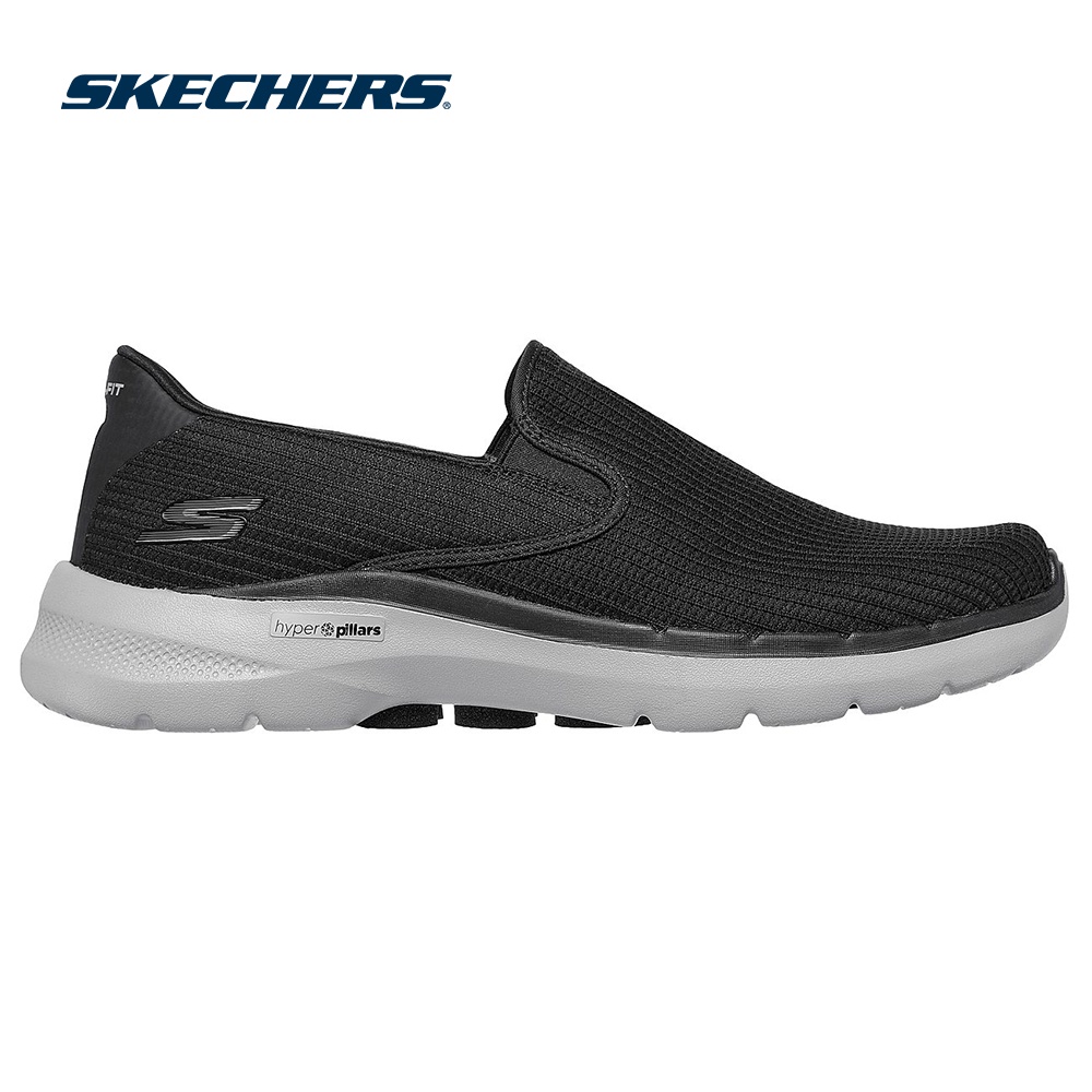 ราคาและรีวิวSkechers สเก็ตเชอร์ส รองเท้า ผู้ชาย GOwalk 6 GOwalk Shoes 216201-BKGY