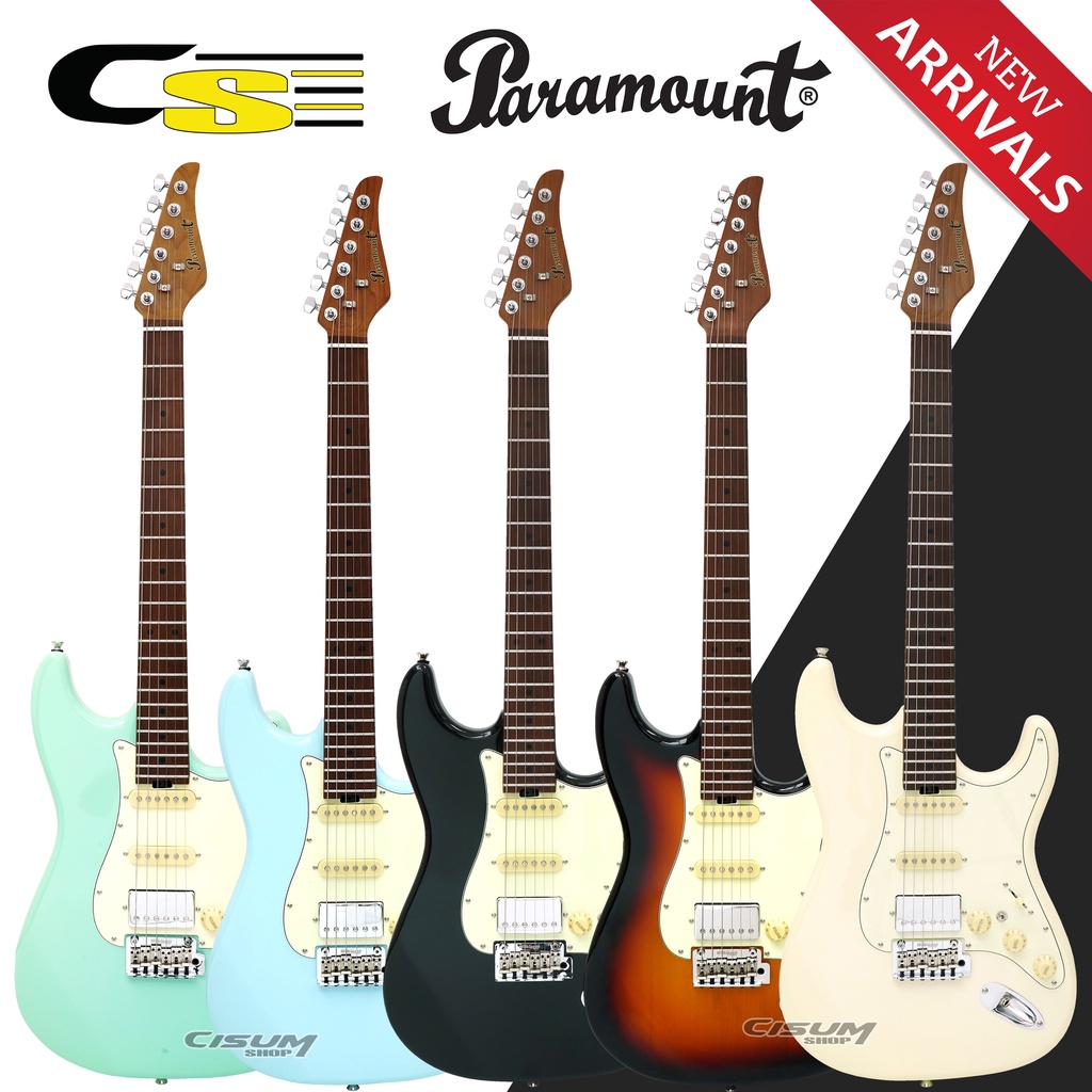 paramount-pe104-กีตาร์ไฟฟ้า-ทรง-strat-22-เฟรตจัมโบ้-ไม้เบสวู้ด-คอไม้แคนนาเดี้ยนเมเปิ้ลเผา-ปิ๊กอัพ-ssh-ตัดคอยล์ได้