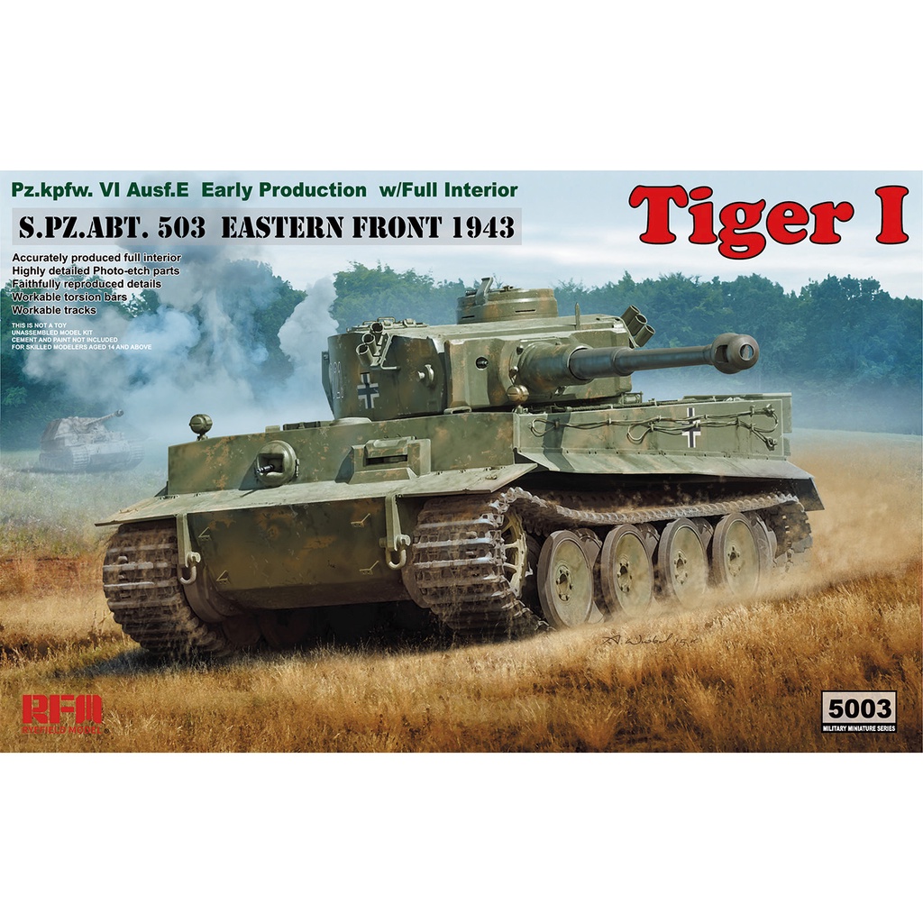 RYEFIELD MODEL (RFM) 1/35 RM5003 Tiger I early production w/full ...