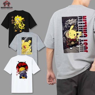 ชุดเซ็ต 2 ชิ้น - MOCKUPSHIRT PH PIKACHU SHIPPUDEN PKC-1 เสื้อยืดผ้าฝ้ายคุณภาพสูง unisex Asia ขนาดเอ