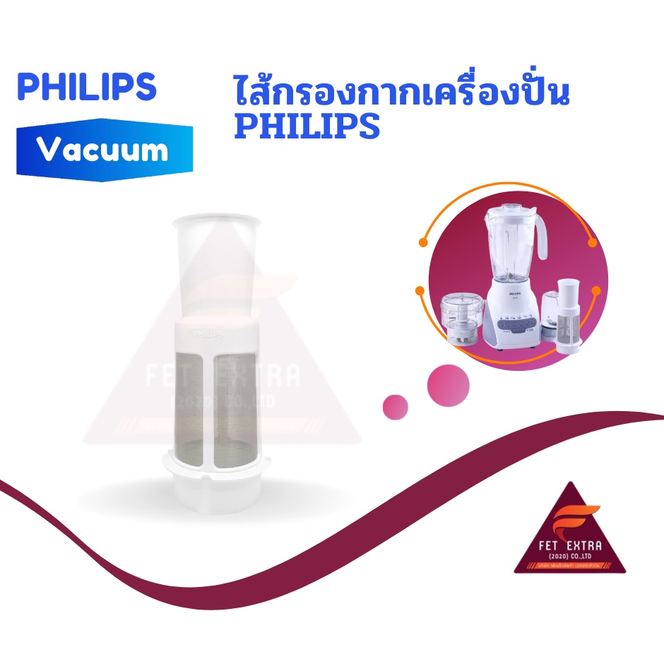 ไส้กรองกากเครื่องปั่น-philips-อะไหล่แท้สำหรับเครื่องปั่น-philips-รุ่น-hr2115-2116-2117-2118และ2120