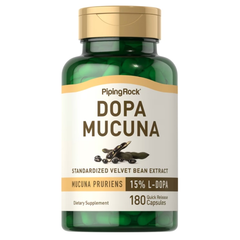 Piping Rock DOPA Mucuna Prurient Standardized 350 mg 180 Quick Release