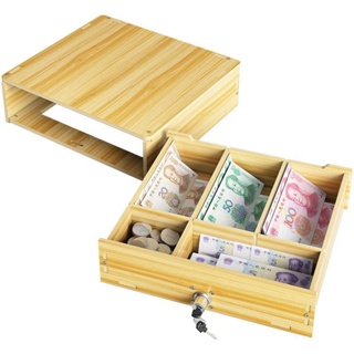 พร้อมส่ง กล่องเก็บเงิน กล่องเก็บเงินล็อคกุญแจ กล่องโหละเก็บเงิน สามารถใส่แบงค์พันได้ ขนาดกระทัดรัด ตู้เซฟ พกพาง่าย