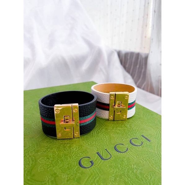 พร้อมส่ง-ข้อมือหนัง-gucci-งานเรียบหรูมินิมอลอีกแล้ววว