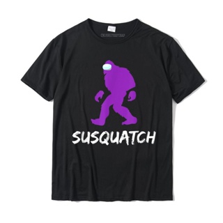 เสื้อยืดผู้ชาย Susquatch Sasquatch Sus komik Video oyunu Meme T-Shirt kuponları tasarım t shirt noel günü pamuk erkekler
