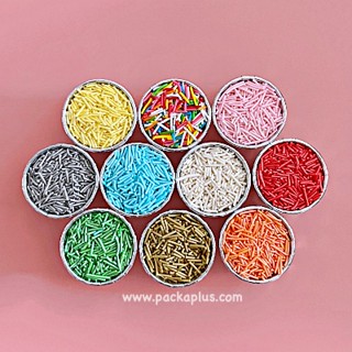 น้ำตาลตกแต่ง Sugar Sprinkles แต่งหน้าเค้ก คัพเค้ก ขนมเบเกอรี่ แพค 50g