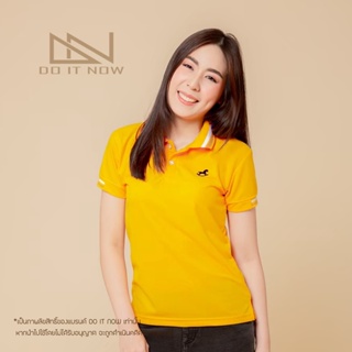 เสื้อโปโล รุ่น Rocking Horse  🔥สีเหลือง🔥 (หญิง)  By Doitnow  สินค้าคุณภาพ จากแห่งผลิตโดยตรง!!