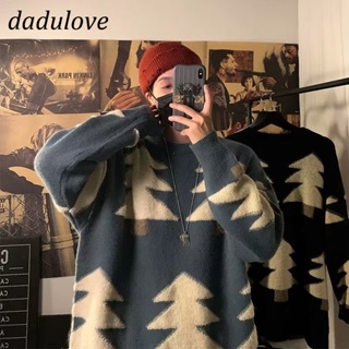 DaDulove💕 New Korean Version Ins Small Tree Pattern Sweater Loose and Lazy Style Womens Knitted Sweater