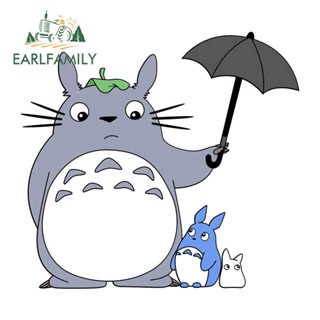 Earlfamily สติกเกอร์ไวนิล ลายการ์ตูน My Neighbor Totoro น่ารัก ขนาด 13 ซม. × 12 ซม. สําหรับติดตกแต่งรถยนต์ รถจักรยานยนต์