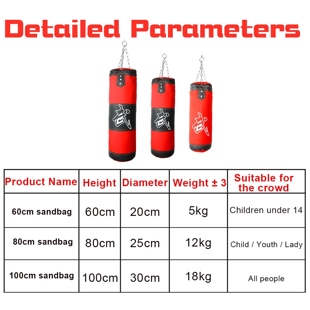 ภาพหน้าปกสินค้าCOD กระสอบทราย กระสอบทรายชกมวยหนัง PU 100 % Boxing sport แบบแขวนขนาด 60cm/80cm/100 cm ของแถมพิเศษ  ซื้อ1แถม4 จากร้าน ykhr0yyzgo บน Shopee