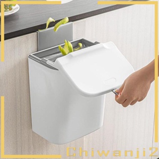 [Chiwanji2] ถังขยะ พร้อมฝาปิด อเนกประสงค์ แบบพกพา สําหรับแขวนในห้องน้ํา ห้องครัว ถังขยะแบบแขวนในร่มกระป๋องปิดผนึกพร้อมฝาถังปุ๋ยหมัก