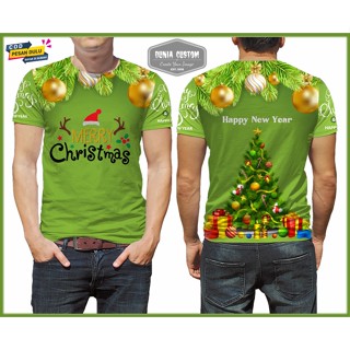 เสื้อยืด พิมพ์ลาย Merry Christmas สําหรับผู้ชาย