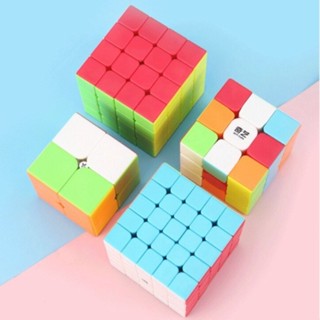 รูบิค Rubik สีล้วน Qiyi  2x2 3x3 4x4 5x5  เกม Rubiks Cube ของเล่นฝึกสมอง