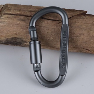 ชุดอุปกรณ์ตะขอพวงกุญแจ Carabiner Screw Lock Buckle D-Shaped 1 ชิ้นสําหรับตั้งแคมป์กลางแจ้ง