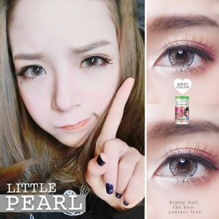 คอนแทคเลนส์ ตาหวาน รุ่น Mini Pearl สีเทา/ตาล Gray/Brown มีค่าสายตา (0.00)-(-6.00)