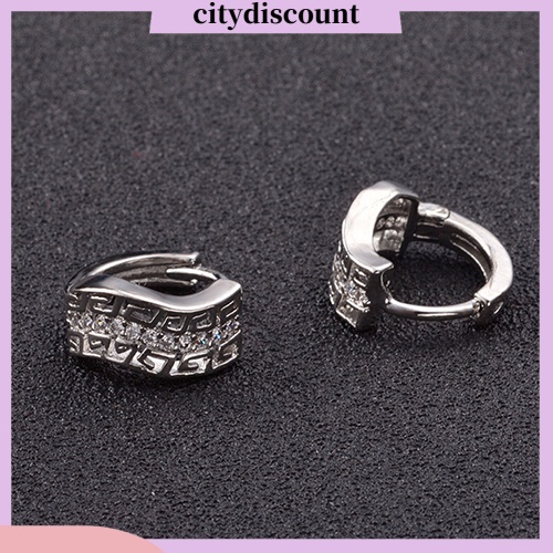 lt-citydiscount-gt-ต่างหูสตรีทรงเม็ดเดี่ยวประดับพลอยต่างหู