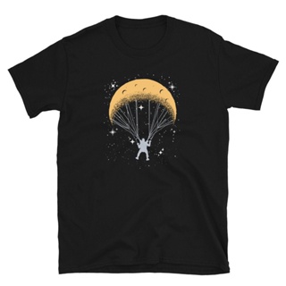 เสื้อผ้าผชเสื้อยืด พิมพ์ลายดวงจันทร์ และอวกาศ Paraglider สําหรับทุกเพศS-5XL