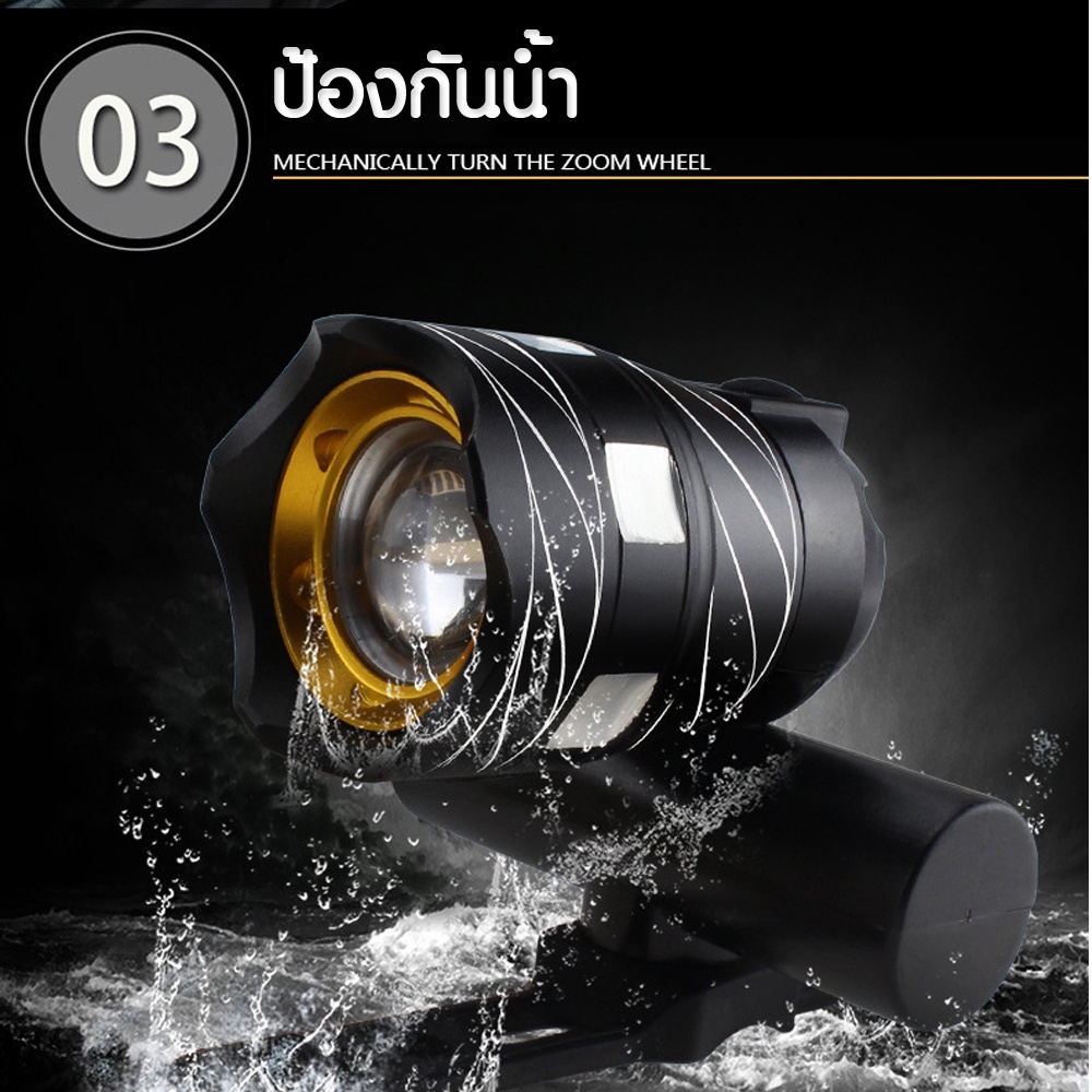 zoom-t6-led-ไฟหน้าจักรยาน-ไฟจักรยาน-อุปกรณ์จักรยาน-จักรยานเสือภูเขา-จักรยานทัวร์ริ่ง-จักรยานเด็ก-bicycle-light-accessory