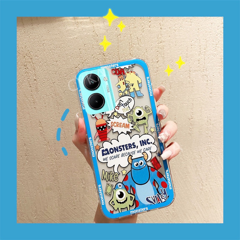 hot-selling-2022-casing-realme-c33-fashion-cartoon-phone-case-realmec33-cute-monster-transparent-cover-shockproof-caserealmec33