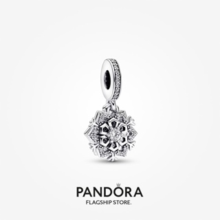 Pandora จี้เกล็ดหิมะ ระยิบระยับ ของขวัญวันหยุด สําหรับผู้หญิง p804