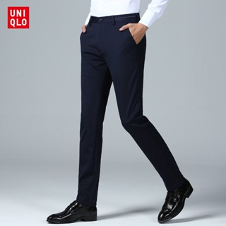 ภาพหน้าปกสินค้าUniqlo กางเกงขายาวลําลอง แบบบาง เข้ารูป สวมใส่สบาย สไตล์นักธุรกิจ แฟชั่นสําหรับผู้ชาย ที่เกี่ยวข้อง