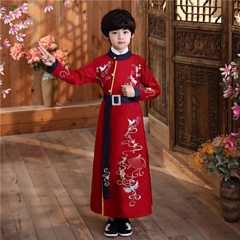 ชุดเด็ก-จีนโบราณ-ชุดโบราณสำหรับเด็กชุดฮั่นฟู2021ฤดูใบไม้ผลิและฤดูใบไม้ร่วงสไตล์จีนย้อนยุคชุดสมัยราชวงศ์ถังสำหรับเด็ก