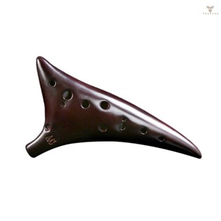 Fw เครื่องดนตรีเซรามิก Ocarina Alto C 12 หลุม พร้อมเชือกเส้นเล็ก สําหรับคนรักดนตรี และผู้เรียน