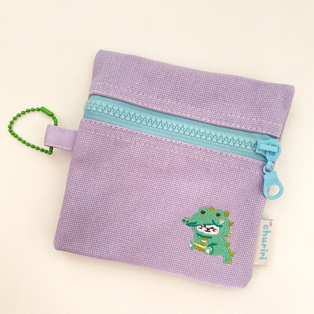 churiri-stitch-pouch-กระเป๋าซิปใส่ของ-ใส่เหรียญ-airpods-ลายปัก-น่ารักมากก