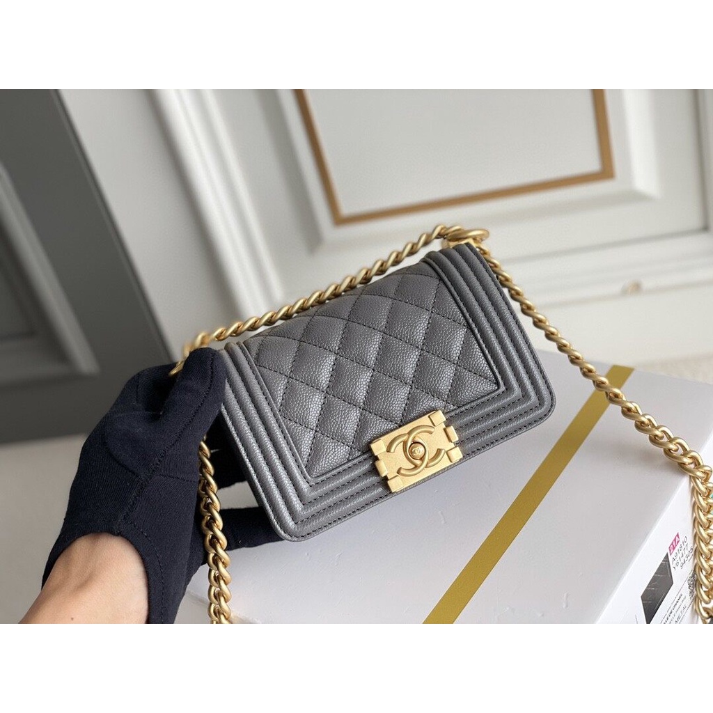 พรี-ราคา10900-chanel-mini-leboy-กระเป๋าโซ่-หนังวัว-กระเป๋าสะพาย