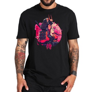 เสื้อยืด cotton Camiseta de samurái para hombres y mujeres, camisa de manga corta con estampado de Cultura de anime japo