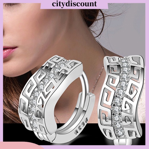 lt-citydiscount-gt-ต่างหูสตรีทรงเม็ดเดี่ยวประดับพลอยต่างหู