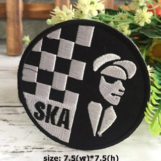 Ska ตัวรีดติดเสื้อ อาร์มรีด อาร์มปัก ตกแต่งเสื้อผ้า หมวก กระเป๋า แจ๊คเก็ตยีนส์ Hipster Embroidered Iron on Patch