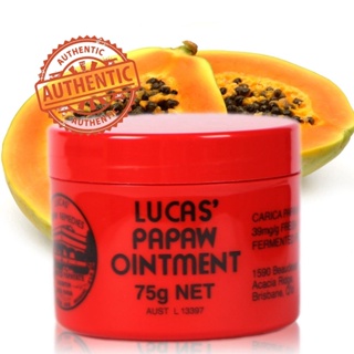 ภาพหน้าปกสินค้า⚡ซื้อ 2 แถม 1⚡ Lucas Papaw Ointment 75g กรัม ลิปหลอดแดง ลิปบาล์มมะละกอจากออสเตรีย แท้ 100% ที่เกี่ยวข้อง
