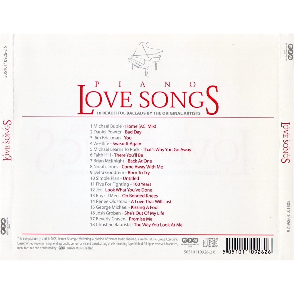 cd-audio-คุณภาพสูง-เพลงสากล-piano-love-songs-2005-ทำจากไฟล์-flac-คุณภาพ-100