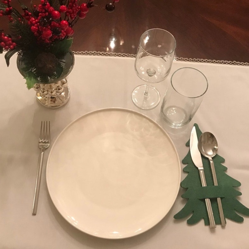 xy-4pcsต้นคริสต์มาสเกล็ดหิมะถุงช้อนส้อมกระเป๋าบนโต๊ะอาหารปกออแกไนเซอร์มีดส้อมที่ใส่ช้อนบ้านธันวาคม